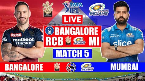 rcb vs mumbai indians live score